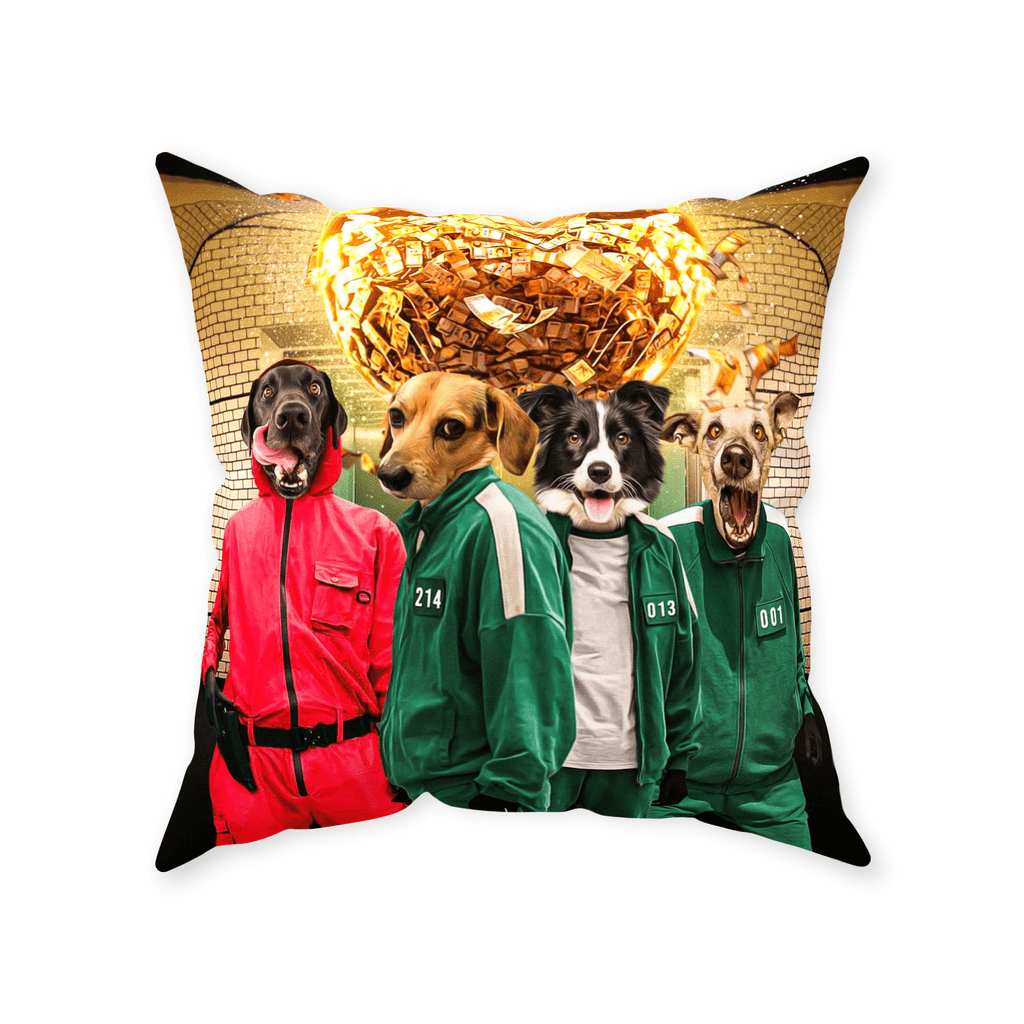 &#39;Squid Paws&#39; Personalized 4 Pet Throw Pillow