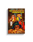 Lienzo personalizado para 4 mascotas 'The Doggies'