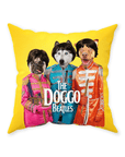 'The Doggo Beatles' Personalized 3 Pet Throw Pillow
