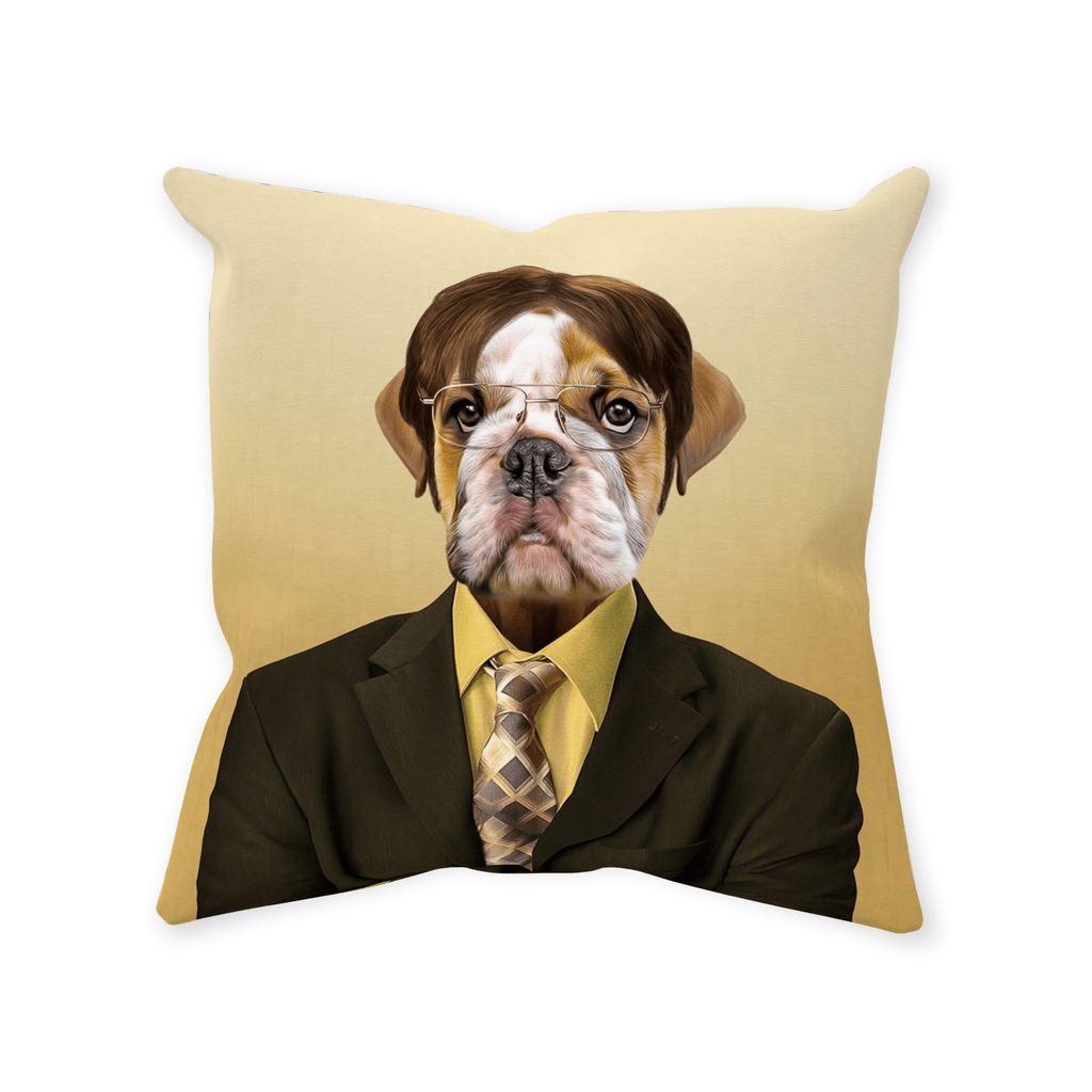 &#39;Dwight Woofer&#39; Personalized Pet Throw Pillow