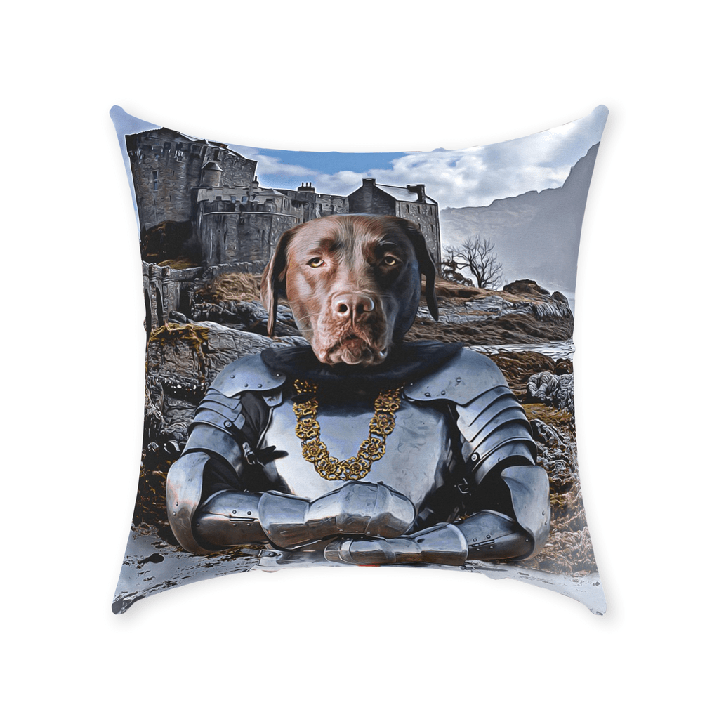 &#39;The Knight&#39; Personalized Pet Throw Pillow