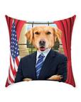 'The President' Personalized Pet Throw Pillow