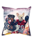 'Houston Doggos' Personalized 2 Pet Throw Pillow