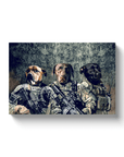 'The Army Veterans' Personalized 3 Pet Canvas