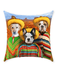 '3 Amigos' Personalized 3 Pet Throw Pillow