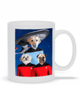 Taza personalizada para 3 mascotas 'Doggo-Trek'