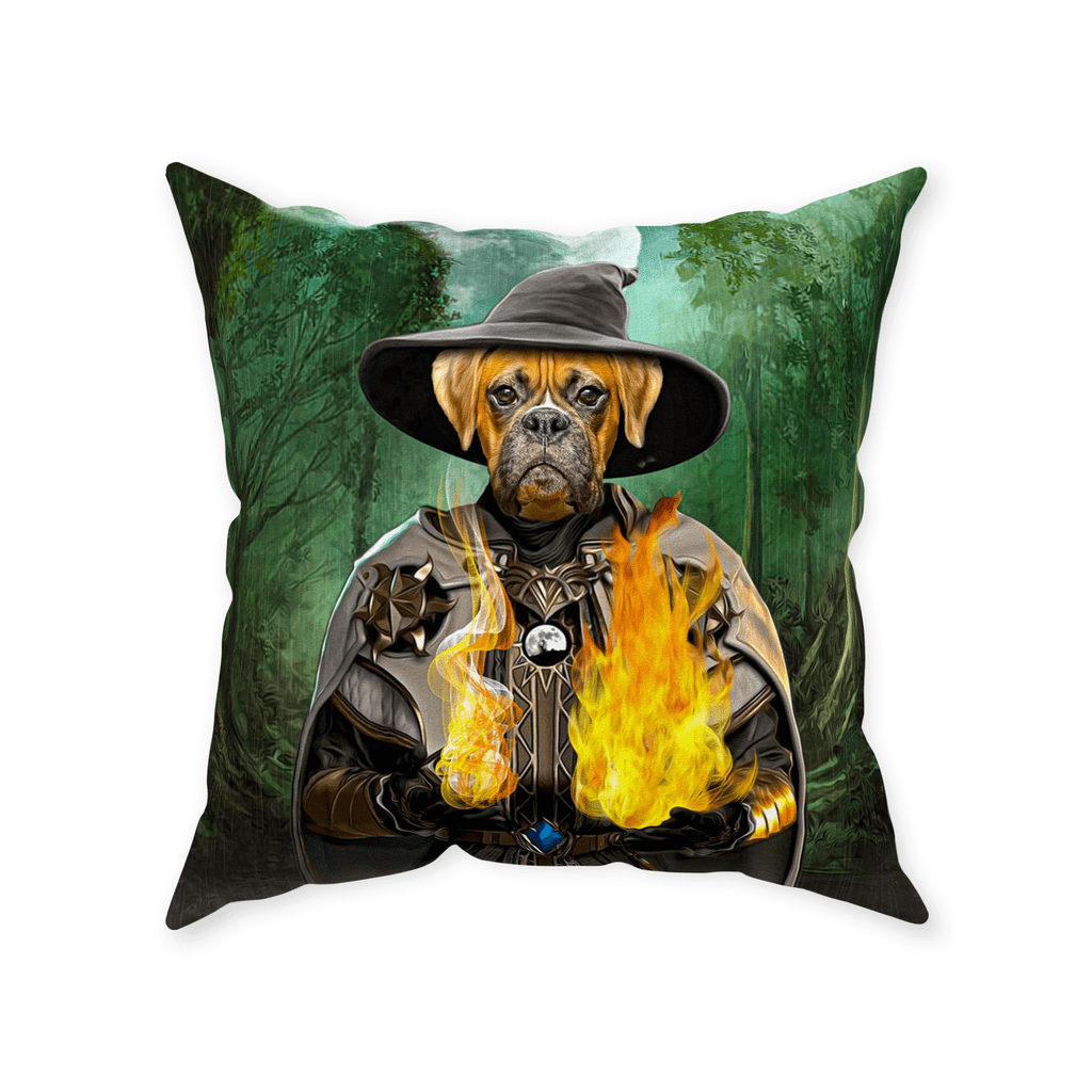 &#39;The Wizard&#39; Personalized Pet Throw Pillow