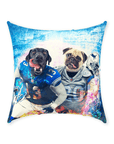 'Detroit Doggos' Personalized 2 Pet Throw Pillow