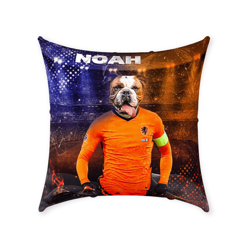 Cojín para perro personalizado &#39;Holland Doggos Euro Football&#39;