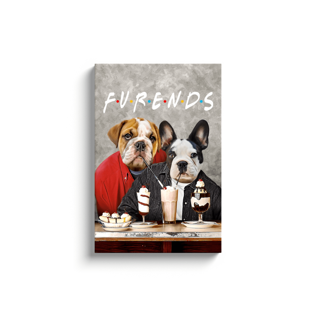 &#39;Furends&#39; Personalized 2 Pet Canvas