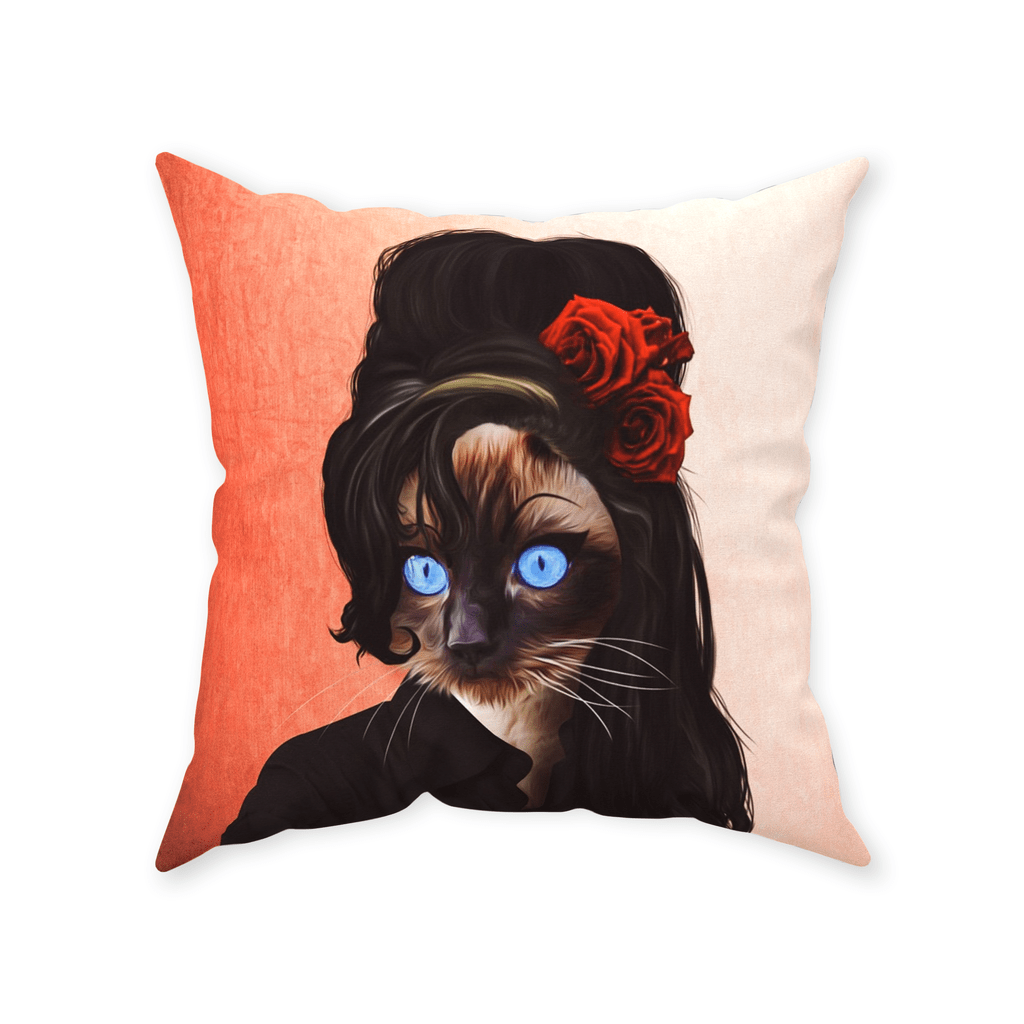 &#39;Amy Cathouse&#39; Personalized Pet Throw Pillow