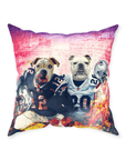 'New England Doggos' Personalized 2 Pet Throw Pillow