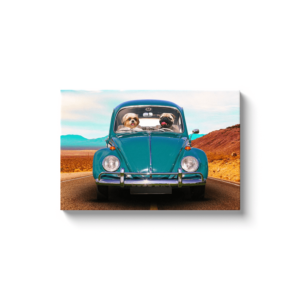 &#39;The Beetle&#39; Personalized 2 Pet Canvas