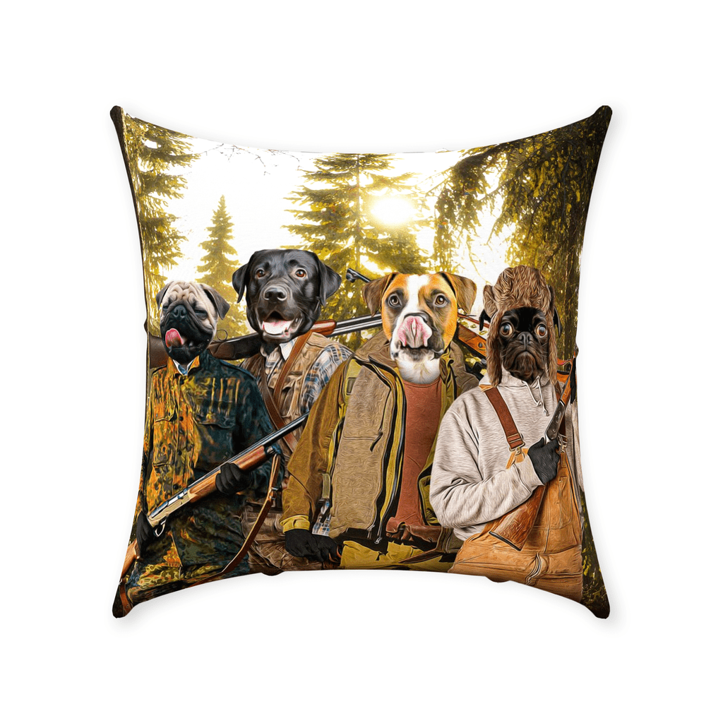 &#39;The Hunters&#39; Personalized 4 Pet Throw Pillow