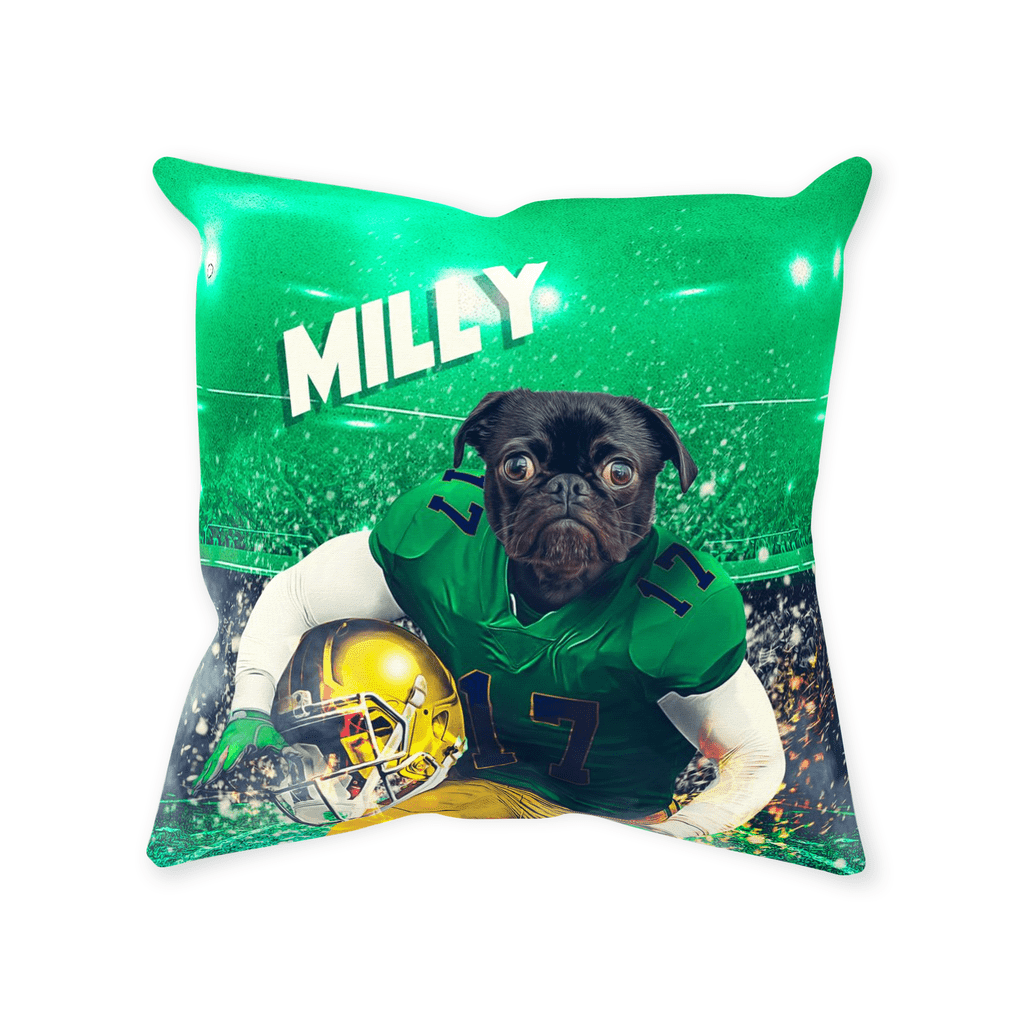 &#39;Notre Dame Doggos&#39; Personalized Pet Throw Pillow