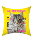 'Catmopolitan' Personalized Pet Throw Pillow