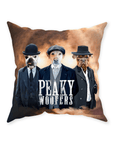 'Peaky Woofers' Personalized 3 Pet Throw Pillow