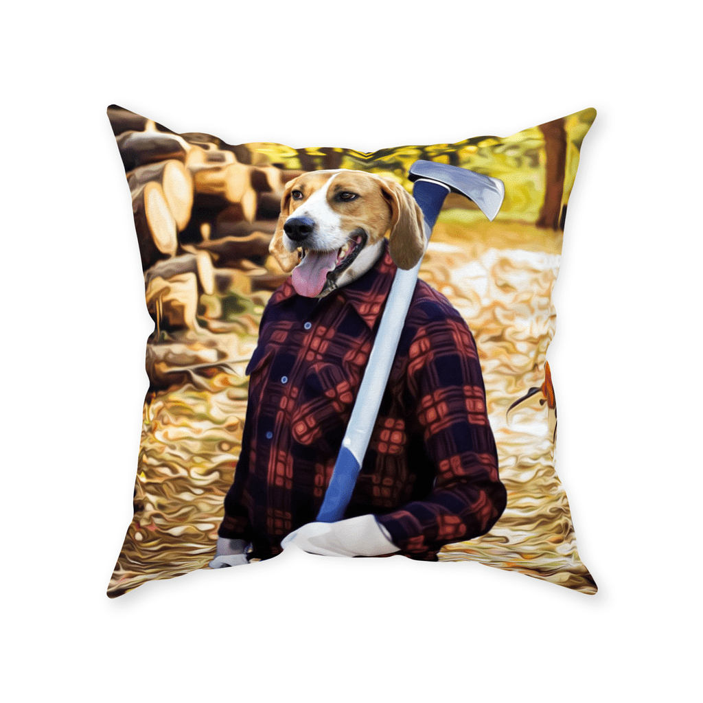 &#39;The Lumberjack&#39; Personalized Pet Throw Pillow