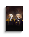 'The Admiral and the Captain' Personalized 2 Pet Canvas