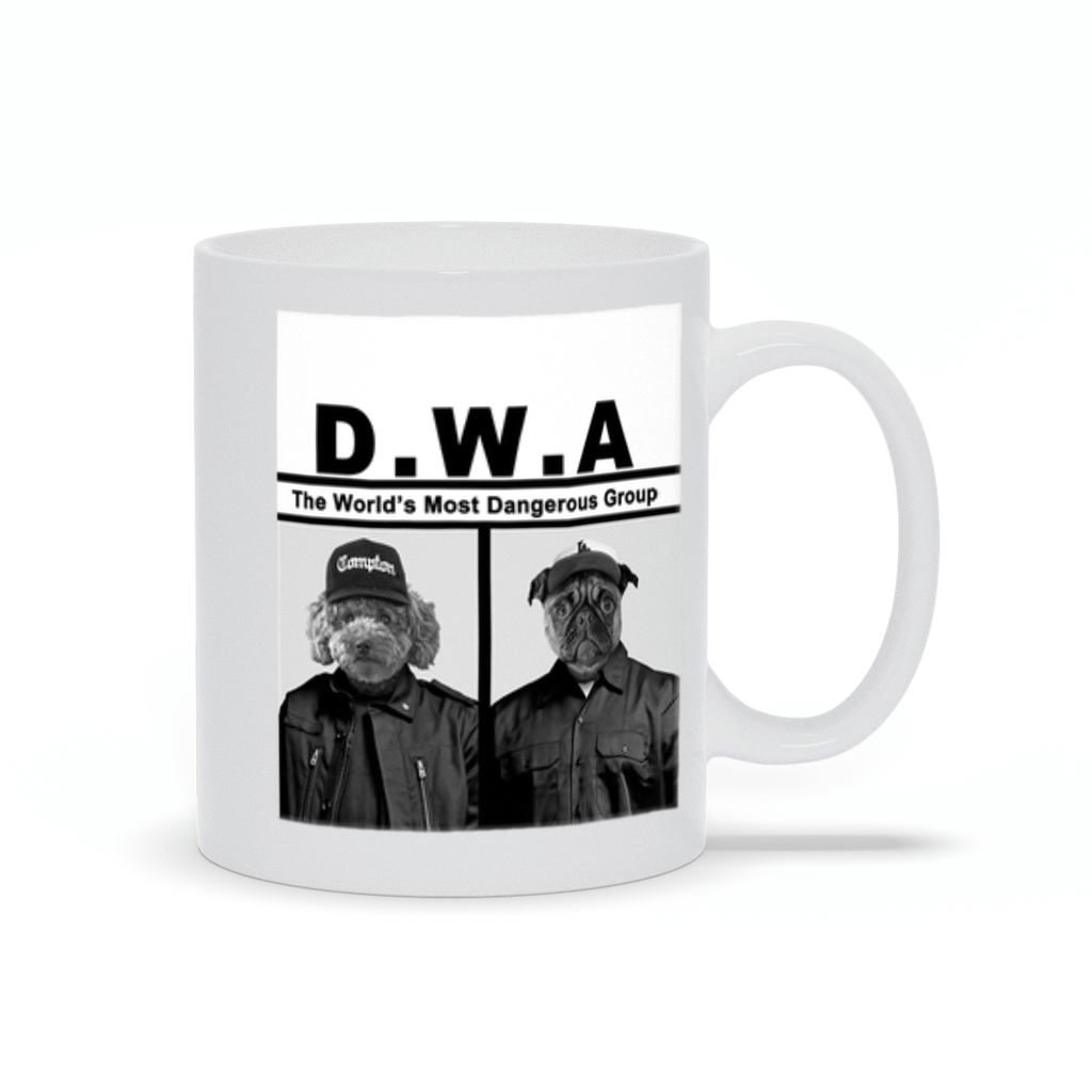 &#39;D.W.A (Doggos with Attitude)&#39; Personalized 2 Pet Mug