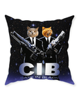 'Cats in Black' Personalized 2 Pet Throw Pillow