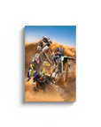 'The Motocross Riders' Personalized 3 Pet Canvas