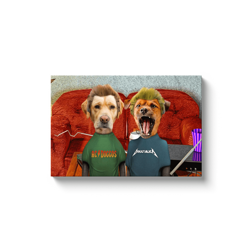 &#39;Beavis and Buttsniffer&#39; Personalized 2 Pet Canvas
