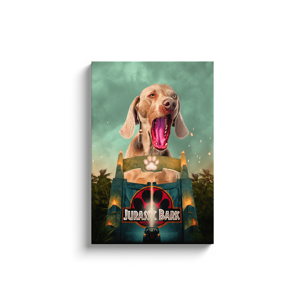 &#39;Jurassic Bark&#39; Personalized Pet Canvas