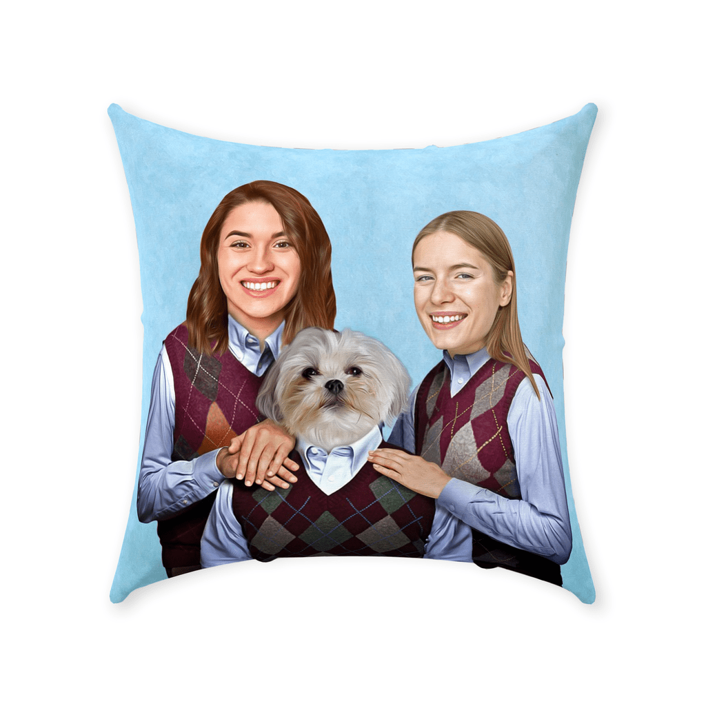 &#39;Step Doggo/Humans (2 Female)&#39; Personalized Throw Pillow