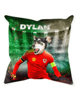 'Wales Doggos Soccer Personalized Pet Throw Pillow