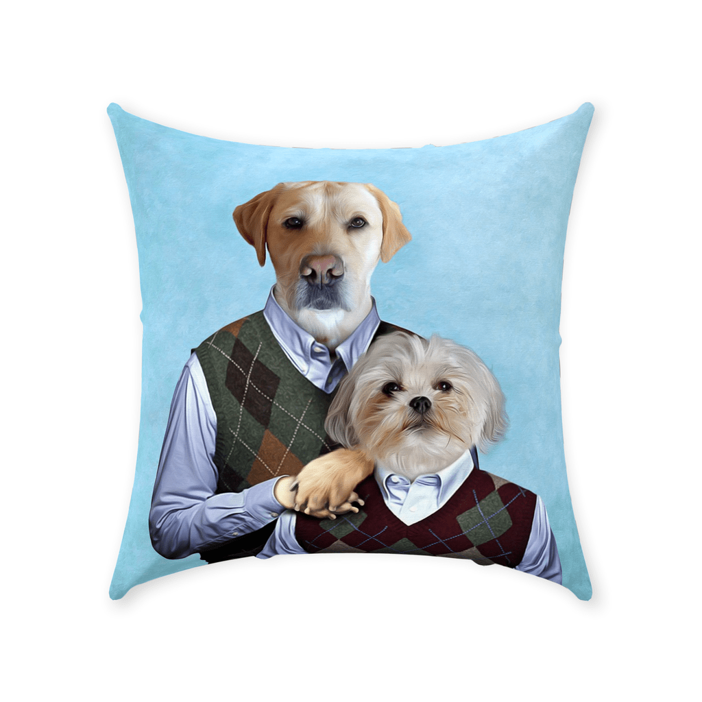 &#39;Step Doggos&#39; Personalized 2 Pet Throw Pillow