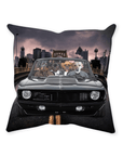 'The Classic Pawmaro' Personalized 4 Pet Throw Pillow
