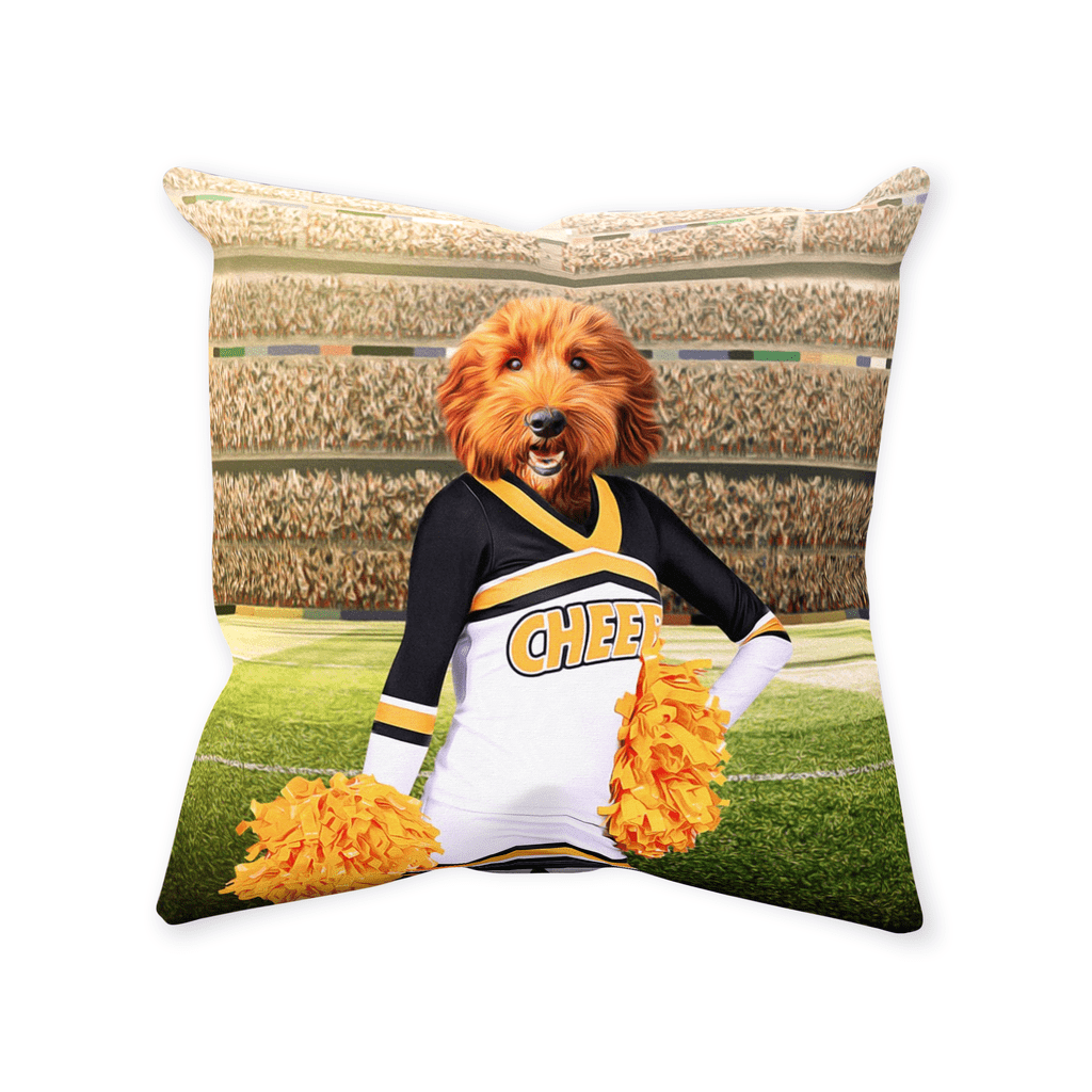 &#39;The Cheerleader&#39; Personalized Pet Throw Pillow