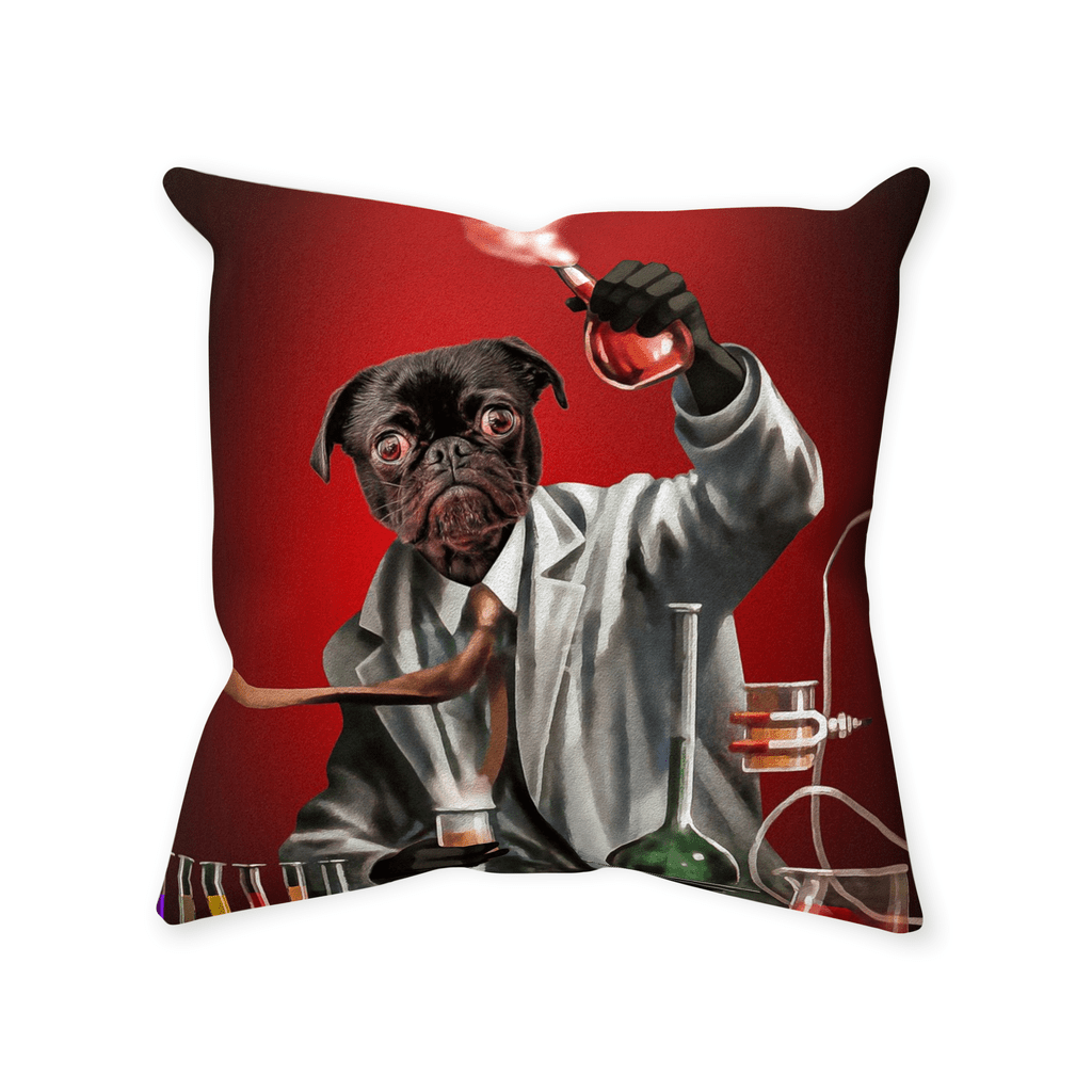 &#39;The Mad Scientist&#39; Personalized Pet Throw Pillow
