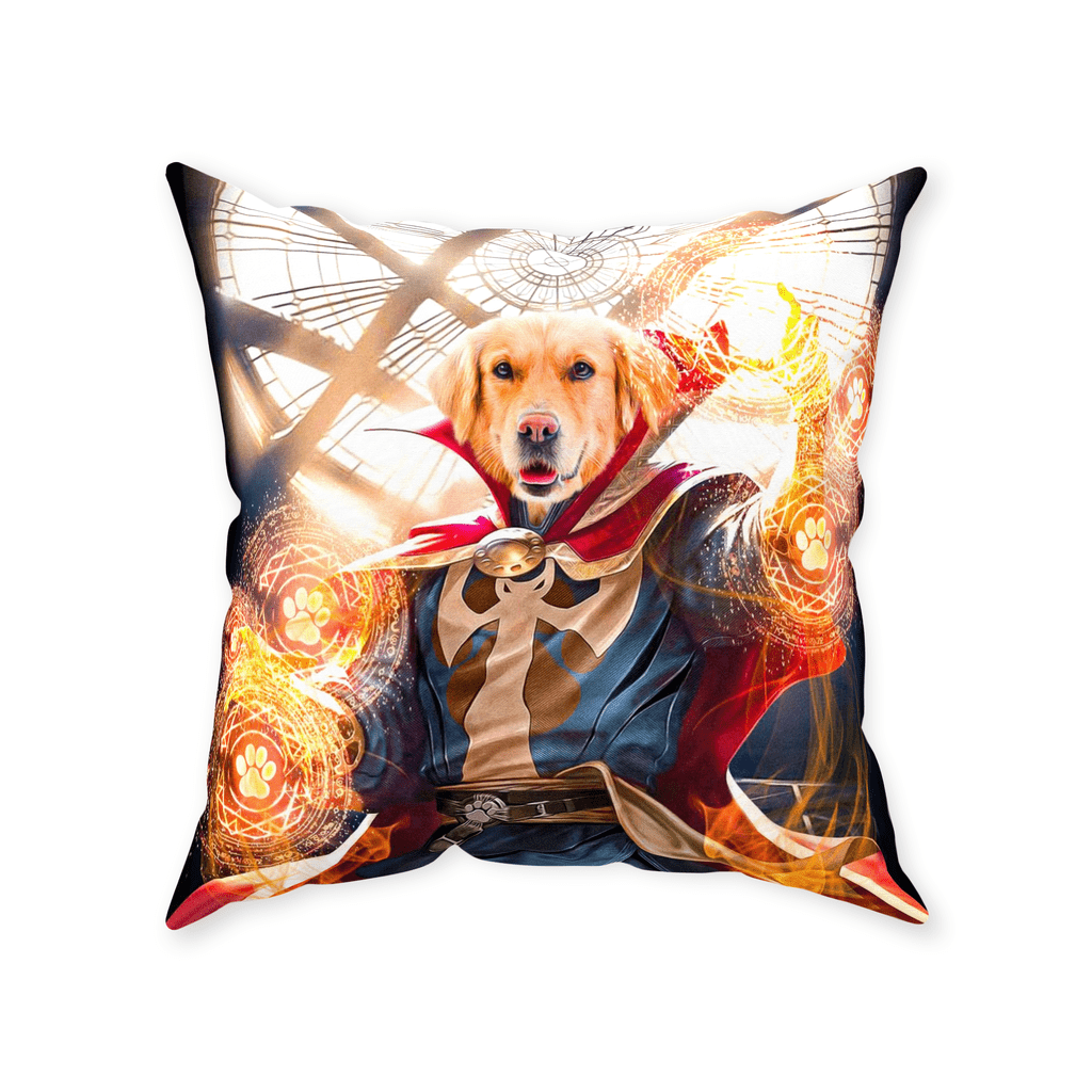 &#39;Dawgtor Strange&#39; Personalized Pet Throw Pillow