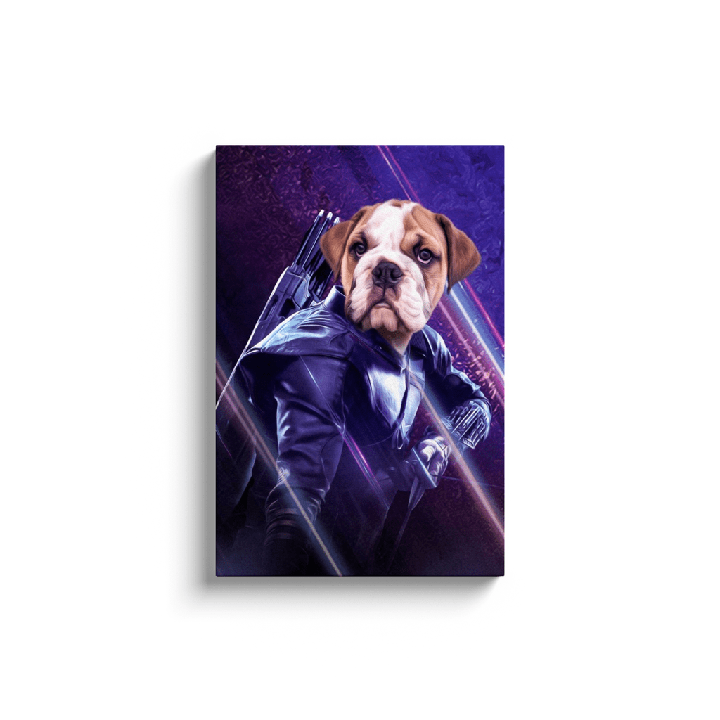 'Hawkeye Doggo' Personalized Pet Canvas