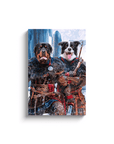 'The Viking Warriors' Personalized 2 Pet Canvas