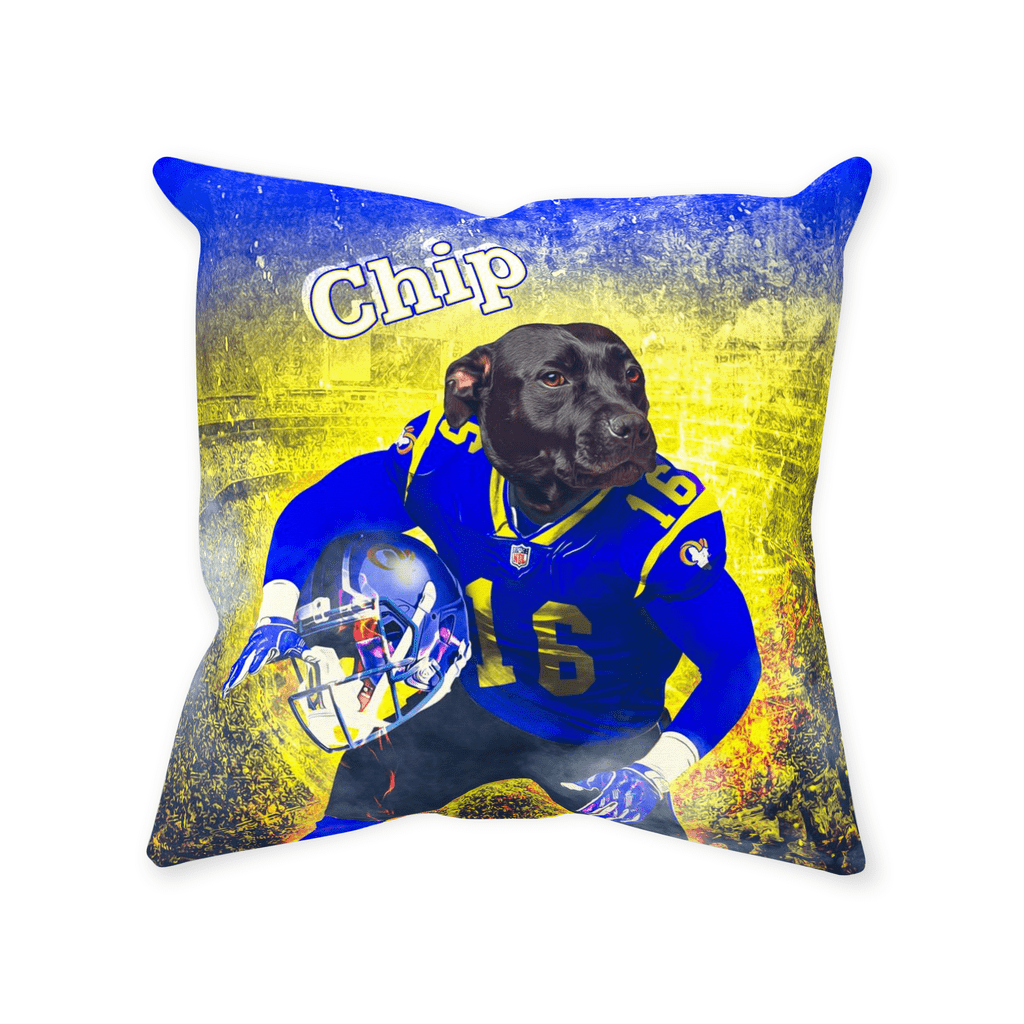 &#39;Los Angeles Doggos&#39; Personalized Pet Throw Pillow