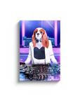Lienzo personalizado para mascotas 'La DJ femenina'