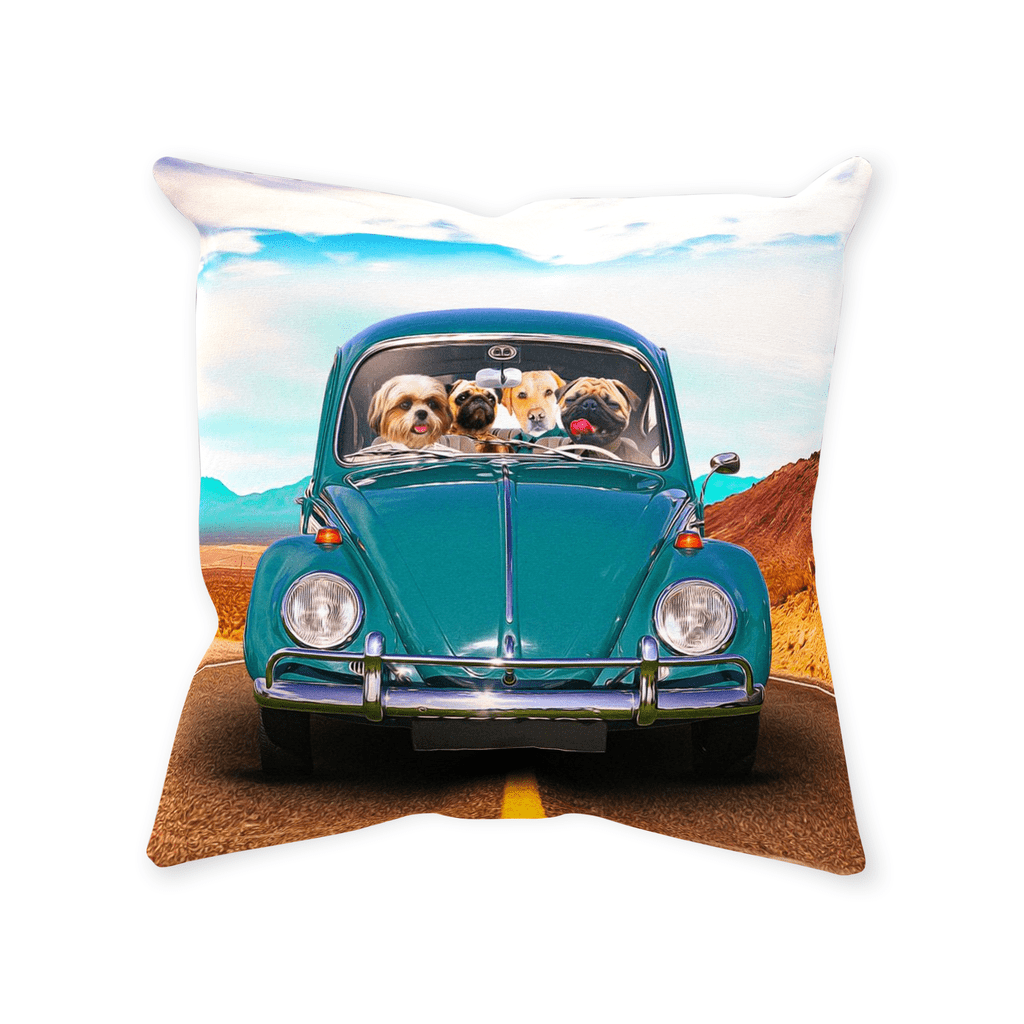 &#39;The Beetle&#39; Personalized 4 Pet Throw Pillow