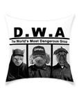 'D.W.A. (Doggos With Attitude)' Personalized 3 Pet Throw Pillow