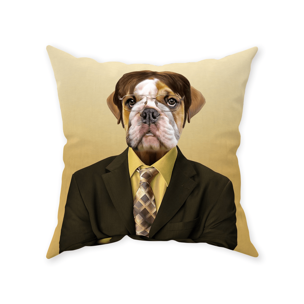&#39;Dwight Woofer&#39; Personalized Pet Throw Pillow