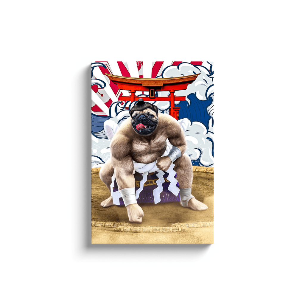 &#39;The Sumo Wrestler&#39; Personalized Pet Canvas