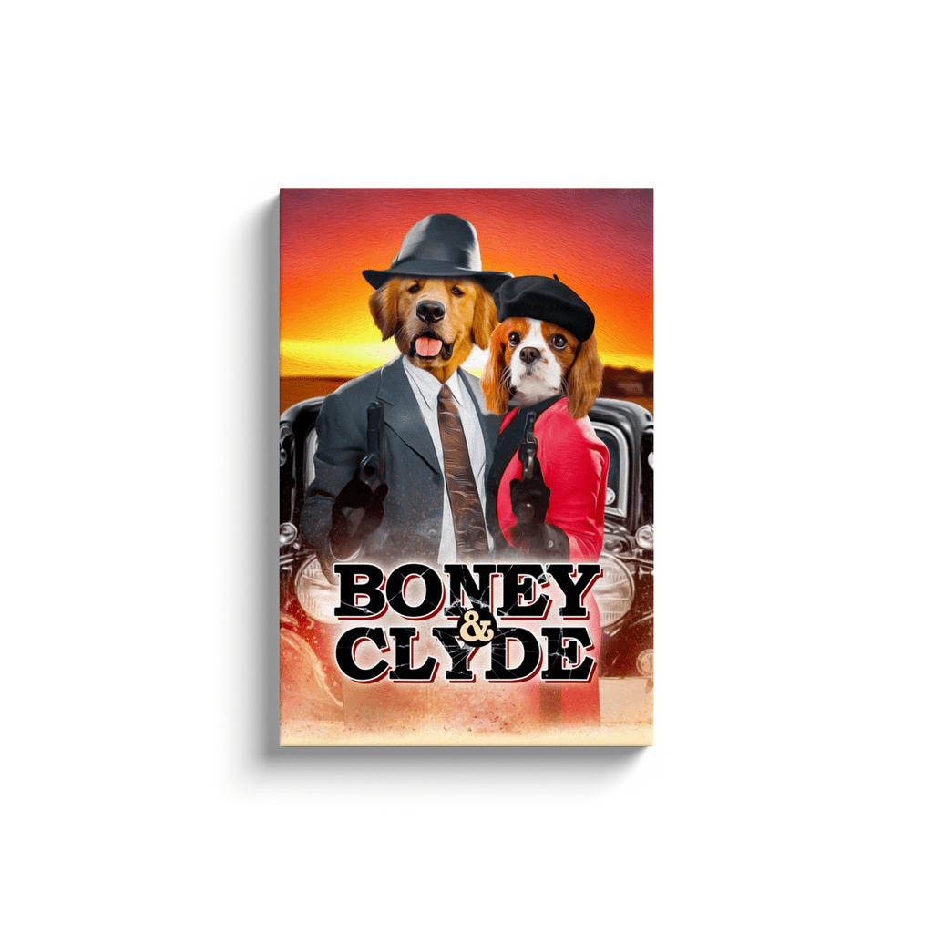 &#39;Boney and Clyde&#39; Personalized 2 Pet Canvas
