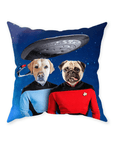 'Doggo-Trek' Personalized 2 Pet Throw Pillow
