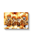 'The Firefighters' Personalized 4 Pet Canvas