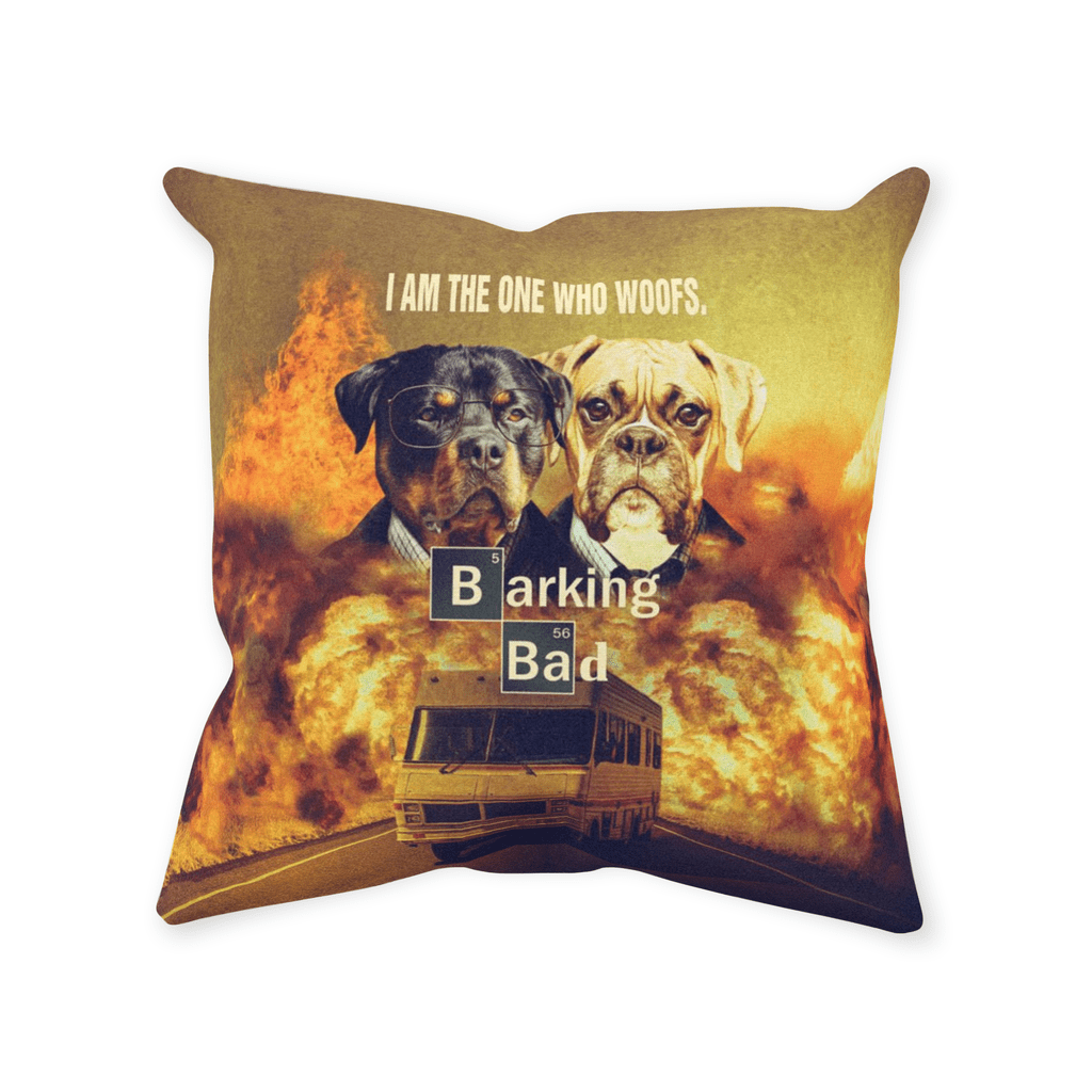 'Barking Bad' Personalized 2 Pet Throw Pillow