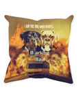 'Barking Bad' Personalized 2 Pet Throw Pillow