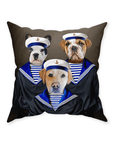 'The Sailors' Personalized 3 Pet Throw Pillow