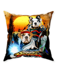 'Street Doggos 2' Personalized 2 Pet Throw Pillow